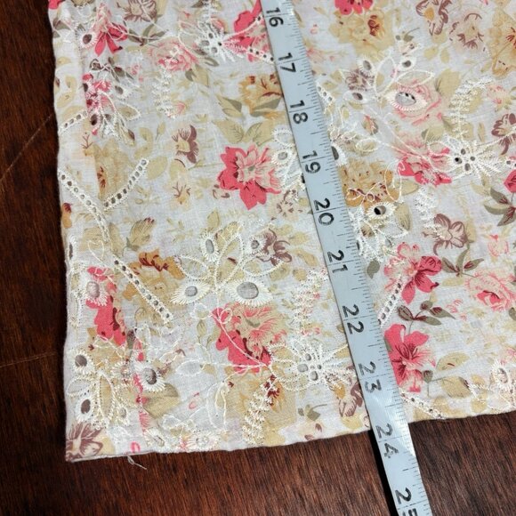 NWT Bardot Button Floral Eyelet Top Large Cottage Embroidered‎ Garden Victorian - Picture 6 of 12